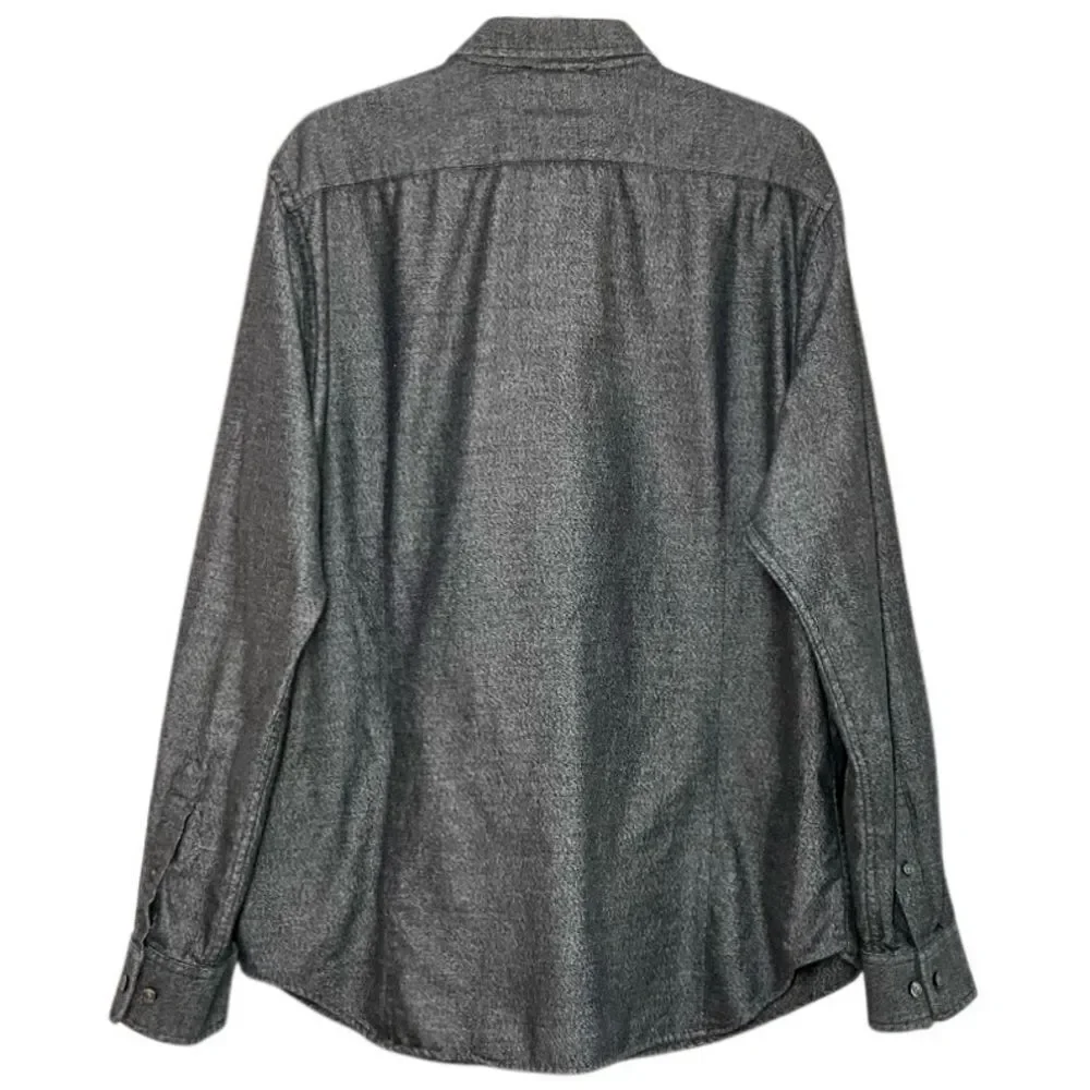 Banana Republic Tailored Slim Fit Button Down in Black Heather Men’s XL